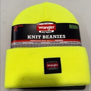 Wrangler Bright Yellow& Gray Knit Beanie (2 in one pack)